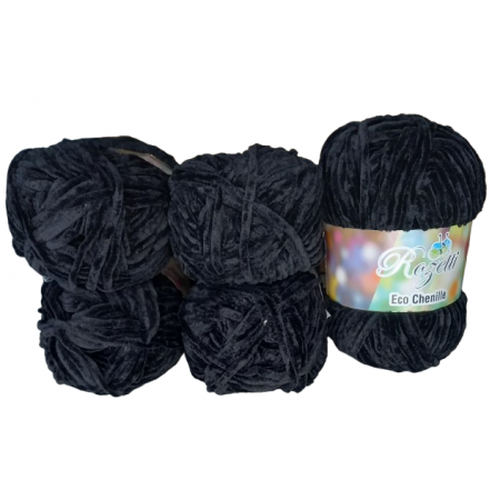 Rozetti ECO Chenille - 5er Pack - Night / Nachtschwarz - Sonderposten