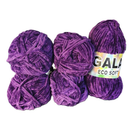 Gala Eco Chenille - 5er Pack - Dark Purple / Lila - Sonderposten