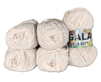 Gala Eco Chenille - 5er Pack - Peach / Naturton - Sonderposten