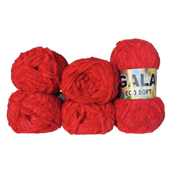 Gala Eco Soft - Chenille Garn im 5er Pack