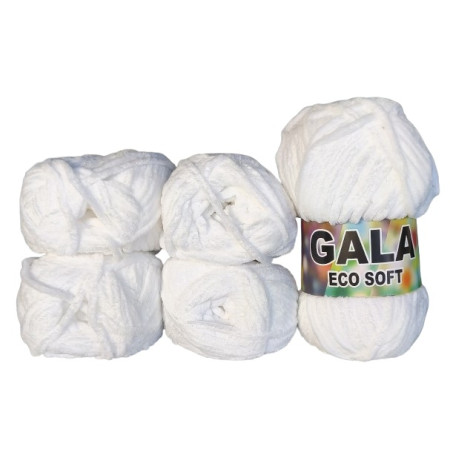 Gala Eco Chenille - 5er Pack - Weiss - Sonderposten