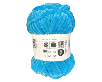 100g Chenille Glitzer - 09 türkis - Sonderposten