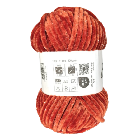 100g Chenille Glitzer - 13 terrakotta - Sonderposten