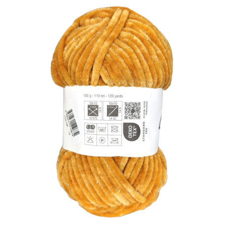 100g Chenille Glitzer - 14 camel - Sonderposten