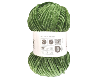 100g Chenille Glitzer - 16 dunkelgrün - Sonderposten