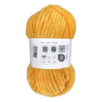 100g Chenille Glitzer - 19 dunkelgelb - Sonderposten