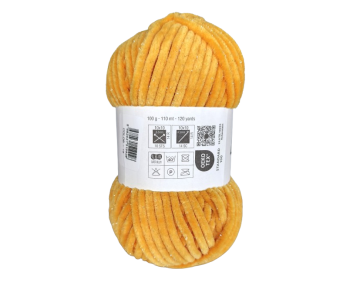 100g Chenille Glitzer - 19 dunkelgelb - Sonderposten