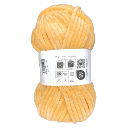 100g Chenille Glitzer - 20 aprikot - Sonderposten