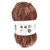 100g Chenille Glitzer - 21 dunkelbraun - Sonderposten