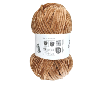 100g Chenille Glitzer - 22 braun - Sonderposten