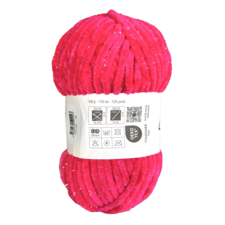 100g Chenille Glitzer - 29 pink - Sonderposten