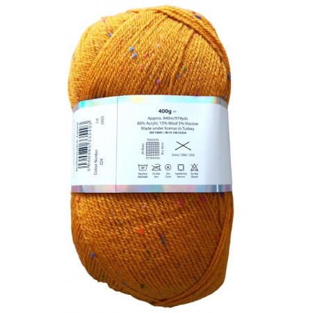 Megaball Tweed 400g - Sonderposten - mit Wolle !!! 224 Senf