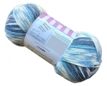 SOPO Printyarn 300g Megaball - Farbe 001 Aqua-Grau