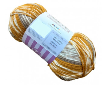 SOPO Printyarn 300g Megaball - Farbe 002 Senf-Taupe