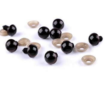 Sicherheitsaugen braun rund 14mm - 1 Paar 