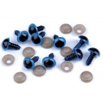 Sicherheitsaugen blau rund 10mm - 1 Paar 