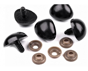 Sicherheits-Nase schwarz  18x23mm - 1 Set 