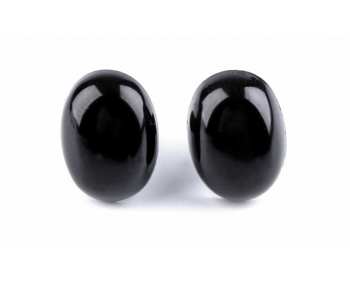 Sicherheitsaugen / Nasen schwarz oval 11x15mm - 1 Paar 