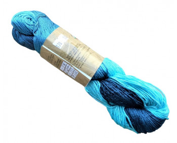 100% Bamboo - Bambusgarn Handdyed - 100g Strang - 170 Türkis-Blau