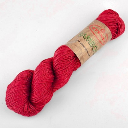 100% Bamboo - Bambusgarn - 100g Strang - 28 rot
