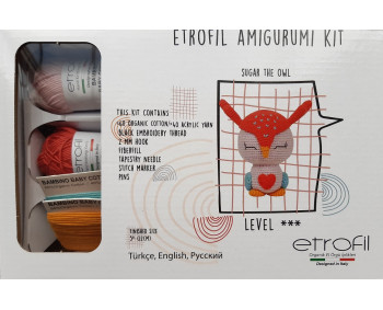 Etrofil Amigurumi Kit - Sugar the Owl - Eule