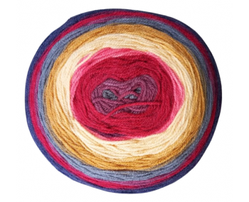 Mandala Bonus - 300g Cake - Sonderposten - MB21 - Rot-Senf-Grau-Bordo