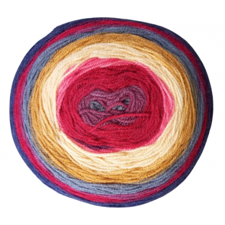 Mandala Bonus - 300g Cake - Sonderposten - MB21 - Rot-Senf-Grau-Bordo