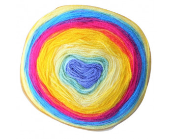Mandala Bonus - 300g Cake - Sonderposten - MB04 gelb-blau-pink