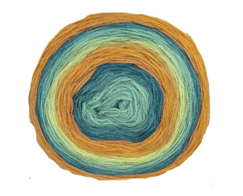 Mandala Bonus - 300g Cake - Sonderposten - MB26 orange-petrol