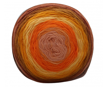 Mandala Bonus - 300g Cake - Sonderposten - MB08 gelb-orange-braun
