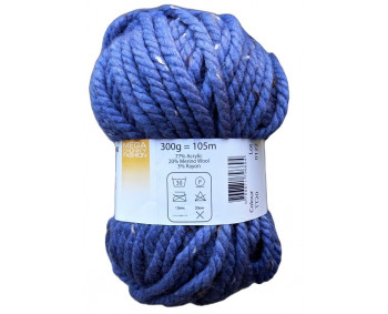Mega Chunky Tweed Yarn 300g Sonderposten / Banderolenfehler - TT20 blau
