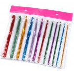 Häkelnadel-Set Aluminium / 12 Stück ( 2 - 8 mm) 