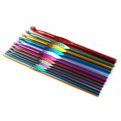 Häkelnadel-Set Aluminium / 12 Stück ( 2 - 8 mm) 