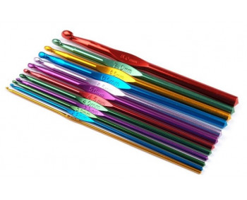 Häkelnadel-Set Aluminium / 12 Stück ( 2 - 8 mm) 