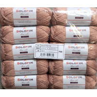 Banderolenfehler - Solofim Acrylgarn - 10 x 35g = 350g - Farbe 5 beigebraun