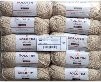 Banderolenfehler - Solofim Acrylgarn - 10 x 35g = 350g - Farbe 2 natur