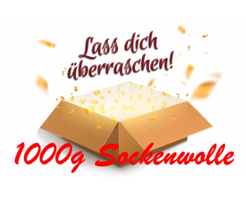 Sockenwolle - Probierpaket - 1000g - Überraschung