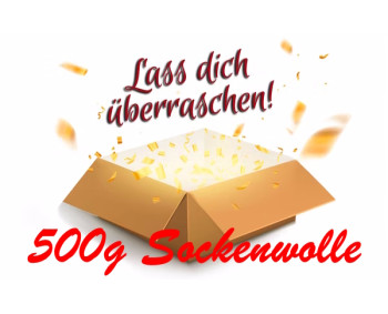 Sockenwolle - Probierpaket - 500g - Überraschung