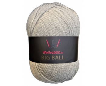 Wolle1000 BigBall Uni+Wool 350g - Farbe BB07 - Hellgrau
