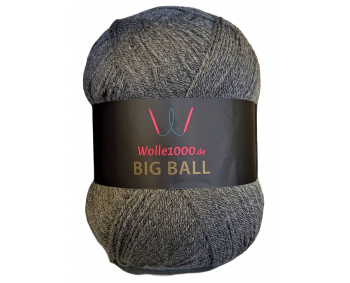 Wolle1000 BigBall Uni+Wool 350g - Farbe BB10 - Grau