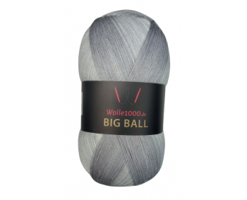 Wolle1000 BigBall 500g - Farbe BB100 - Cremeweiß-Grau