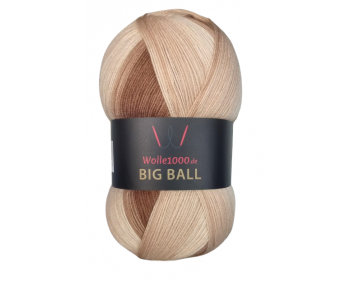 Wolle1000 BigBall 500g - Farbe BB109 - Beige-Braun