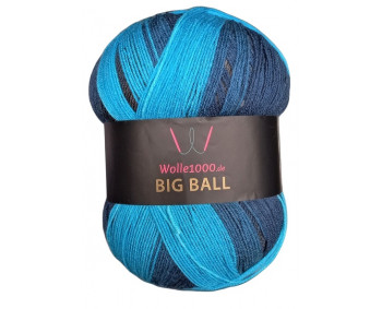 Wolle1000 BigBall 500g - Farbe BB212 - Türkis-Blau-Grau