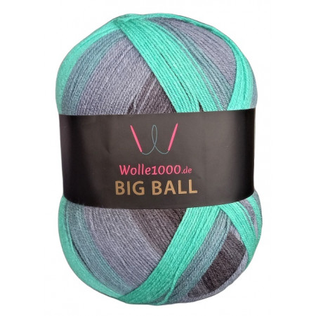 Wolle1000 BigBall 500g - Farbe BB217 - Creme-Mint-Grau