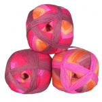 Wolle1000 BigBall 500g - Farbe BB227 - Rosa-Rot-Orange