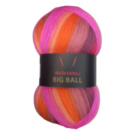 Wolle1000 BigBall 500g - Farbe BB227 - Rosa-Rot-Orange