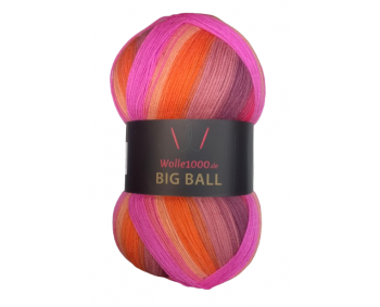 Wolle1000 BigBall 500g - Farbe BB227 - Rosa-Rot-Orange