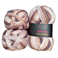 Wolle1000 BigBall 3x300g=900g - Farbe BB001 - Grau-Braun