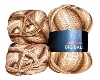 Wolle1000 BigBall 3x300g=900g - Farbe BB013 - Brauntöne Dick