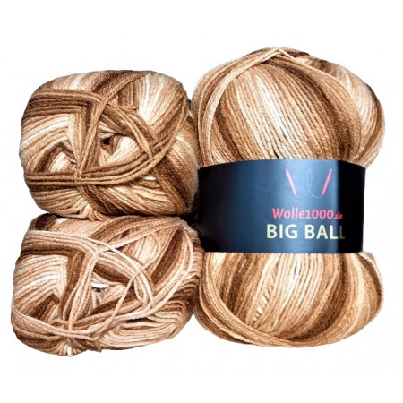 Wolle1000 BigBall 3x300g=900g - Farbe BB013 - Brauntöne Dick